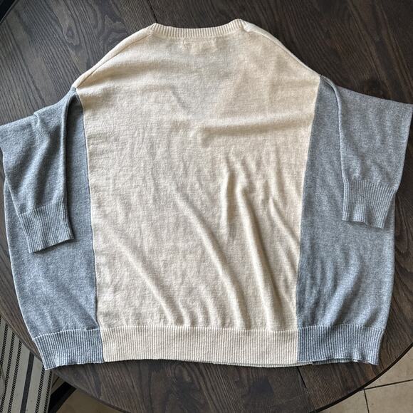 Love Stitch wool blend Color Block sweater Dolman Sleeves Sz L lightweight - Picture 9 of 11